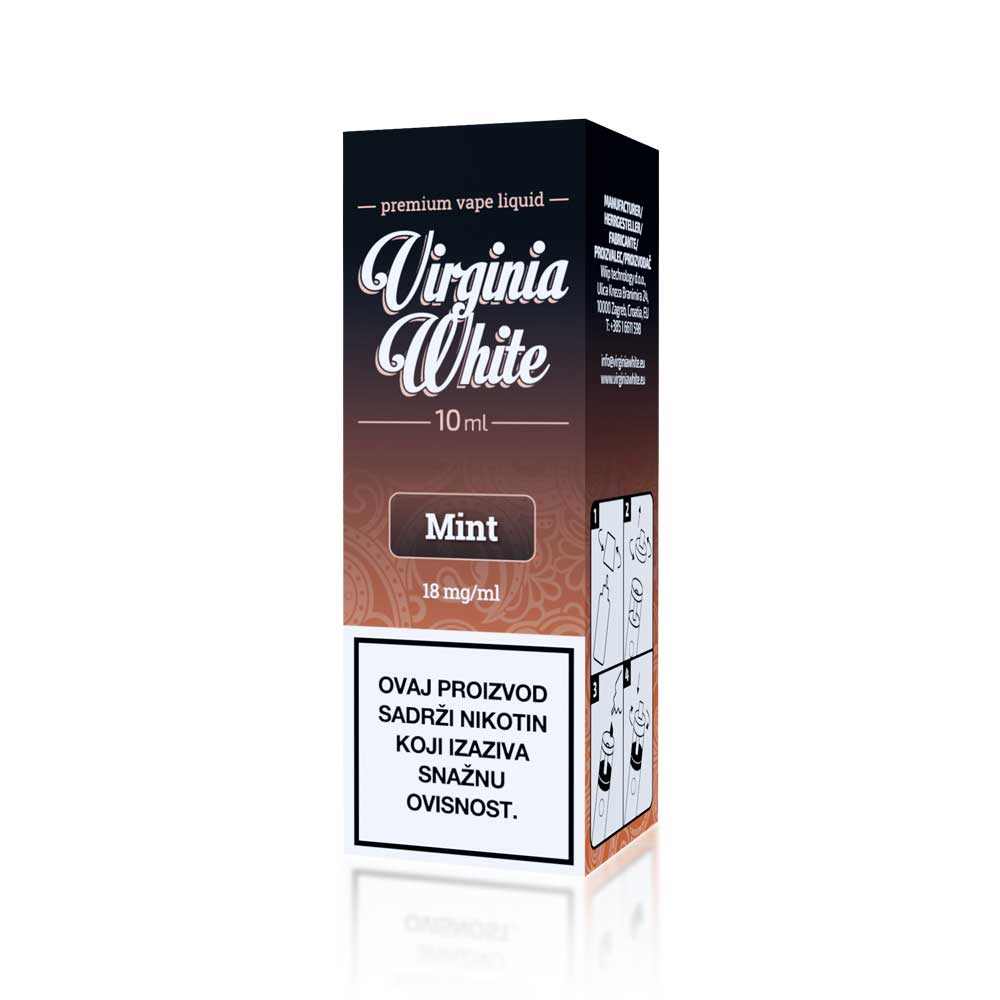 E-tekućina VIRGINIA WHITE Mint, 18mg/10ml