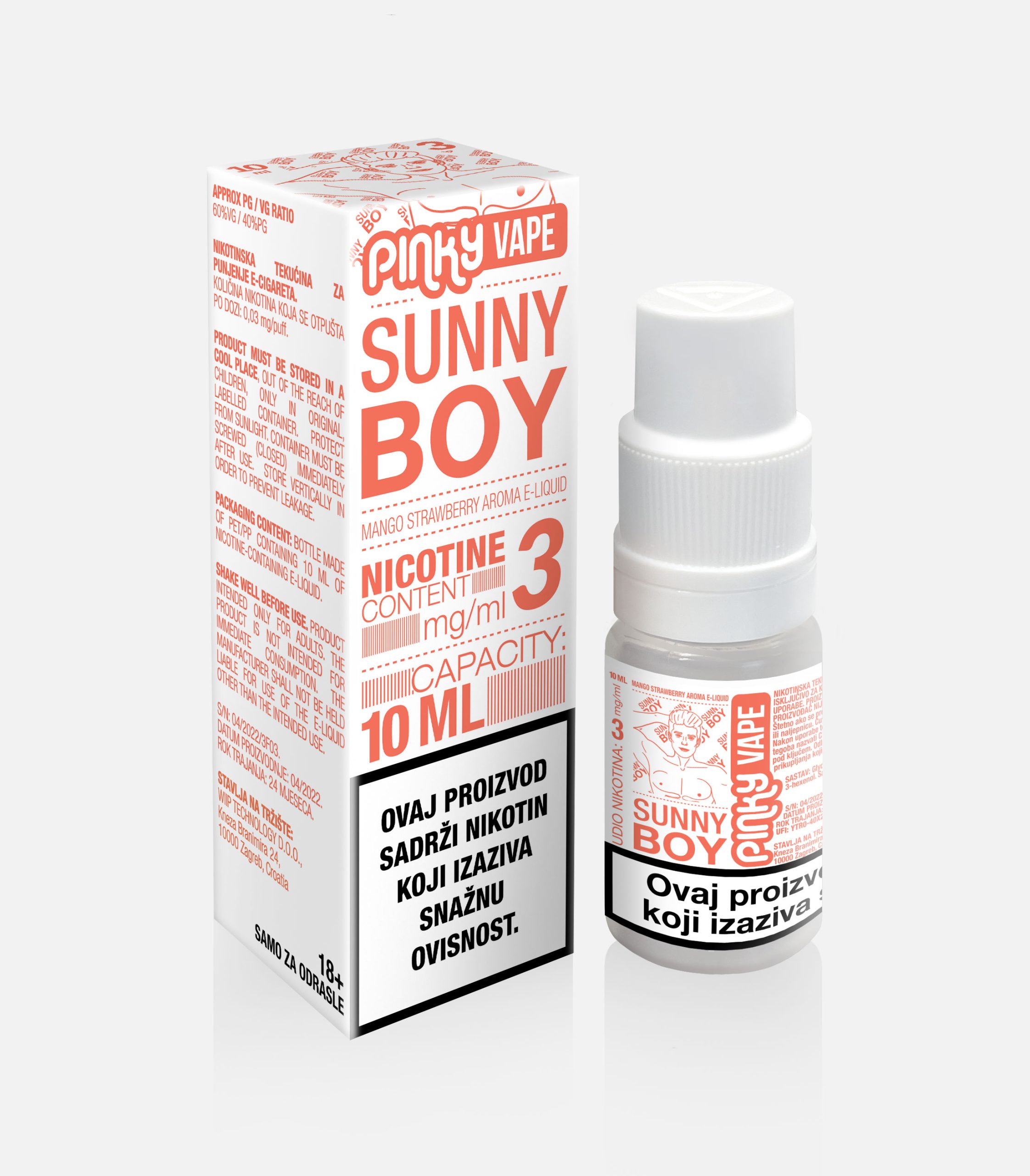 E-tekućina PINKY VAPE Sunny Boy, 3mg/10ml