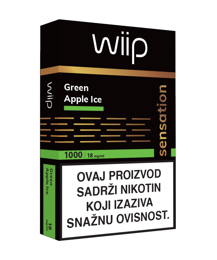 Wiipod Sensation – Green Apple Ice – 18mg/ml