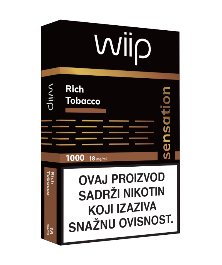 Wiipod Sensation –  Rich Tobacco – 18mg/ml