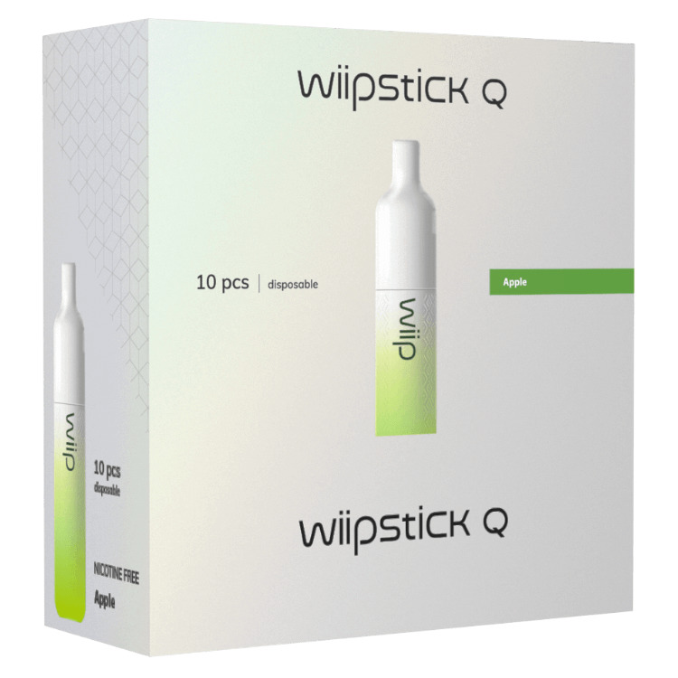 Wiipstick Q multipack 10/1,  Apple, nicotine free