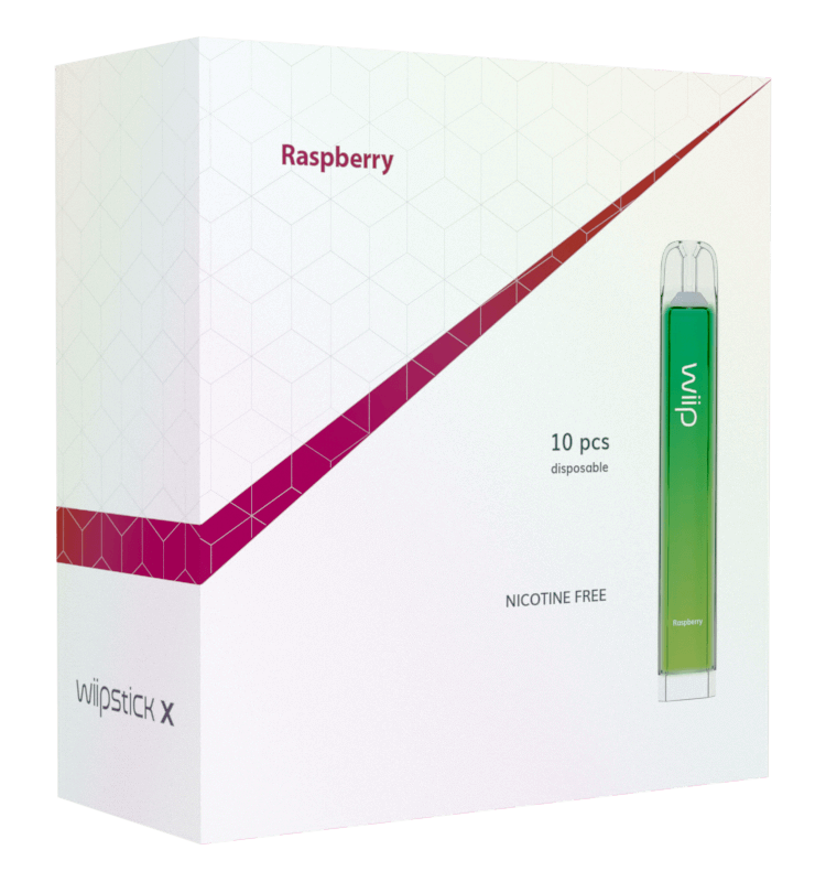 Wiipstick X multipack 10/1, Raspberry, nicotine free